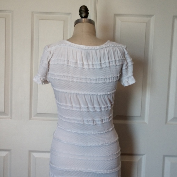 BCBG White Libby Striped Jacquard Mini Dress - Picture 2 of 7